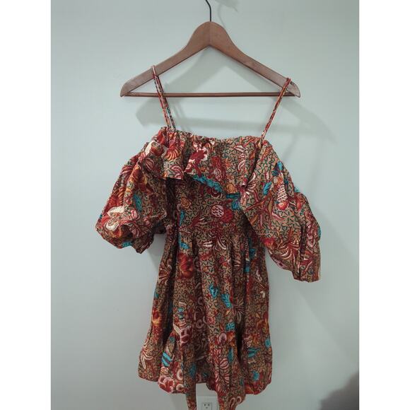 Ulla Johnson Lila Floral Cold Shoulder Dress NWT - Picture 5 of 6